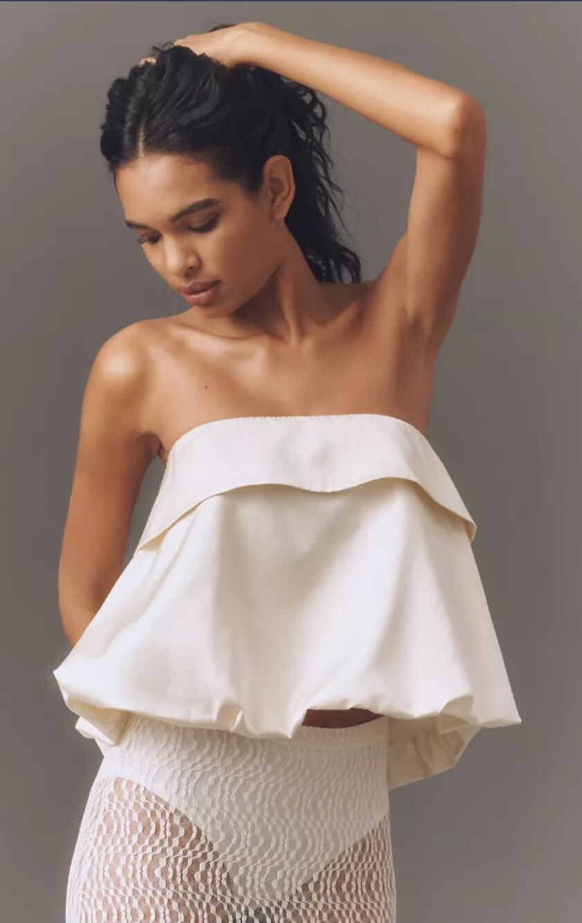 NWT Anthropologie Mare Mare Strapless Bubble Blouse - Medium